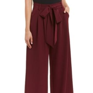 NWT Milly Natalie Tie-Waist Wide-Leg Pants